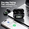 Auriculares inalámbricos, audífonos Bluetooth 5.4 con micrófono, estéreo HiFi y reducción de ruido, resistentes al agua IP7, control táctil y pantalla LED 6