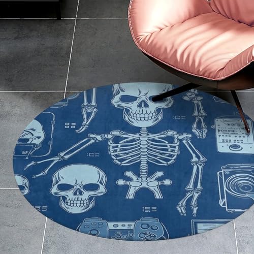 Alfombra de esqueleto divertida lavable pequeña para hogar y baño 3