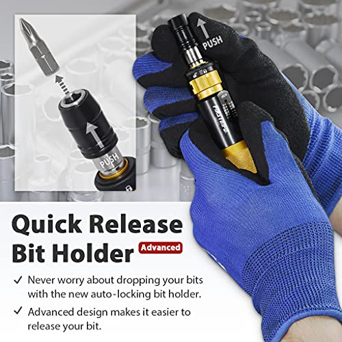 Image of FIRSTINFO H5177 Ultra Precision Certified Torque Limiting Screwdriver 5-60 cNm (0.05-0.6 Nm), 1 /4 Inch Universal Hex Quick Release Bit Holder