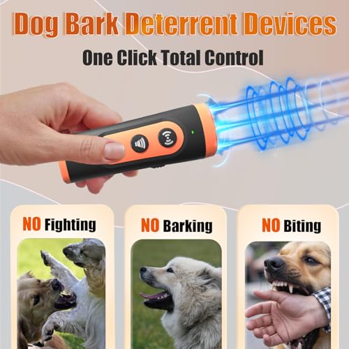 Antibell für Hunde - Ultraschall Anti Bell Gerät Hunde, Handheld Bellenstopper für Kleine & Große Hunde, Innen & Außenbereich, LED Anti Bellen Gerät, Hundebellen-Abschreckmittel für ein Ruhiges Zuhaus
