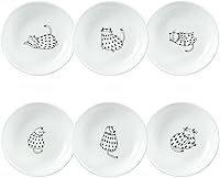 Vista 1 de SOCOSY Super Cute Rain Dot - Plato de cerámica para salsa/condimento/sushi soya/platos de aperitivo/plato de servir para cocina y hogar (juego de 6)