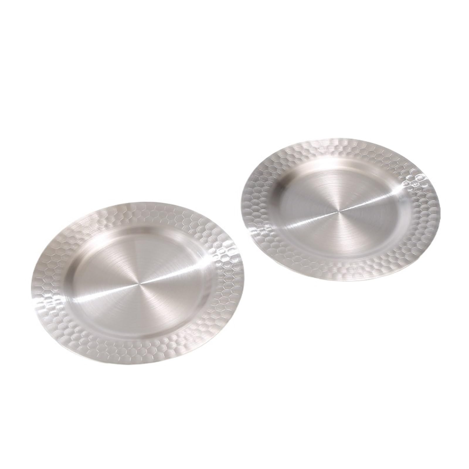 Hammered Tray Snack Plate Thickened Stainless Steel Dim Sum Multifunctional Steak for CoffeeJewellery(Color4)