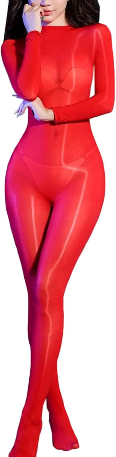 RUIBAVYA 5D Women'S Bodystocking Shiny Pantyhose Full Body Stocking Body Stockings For Women Sexy