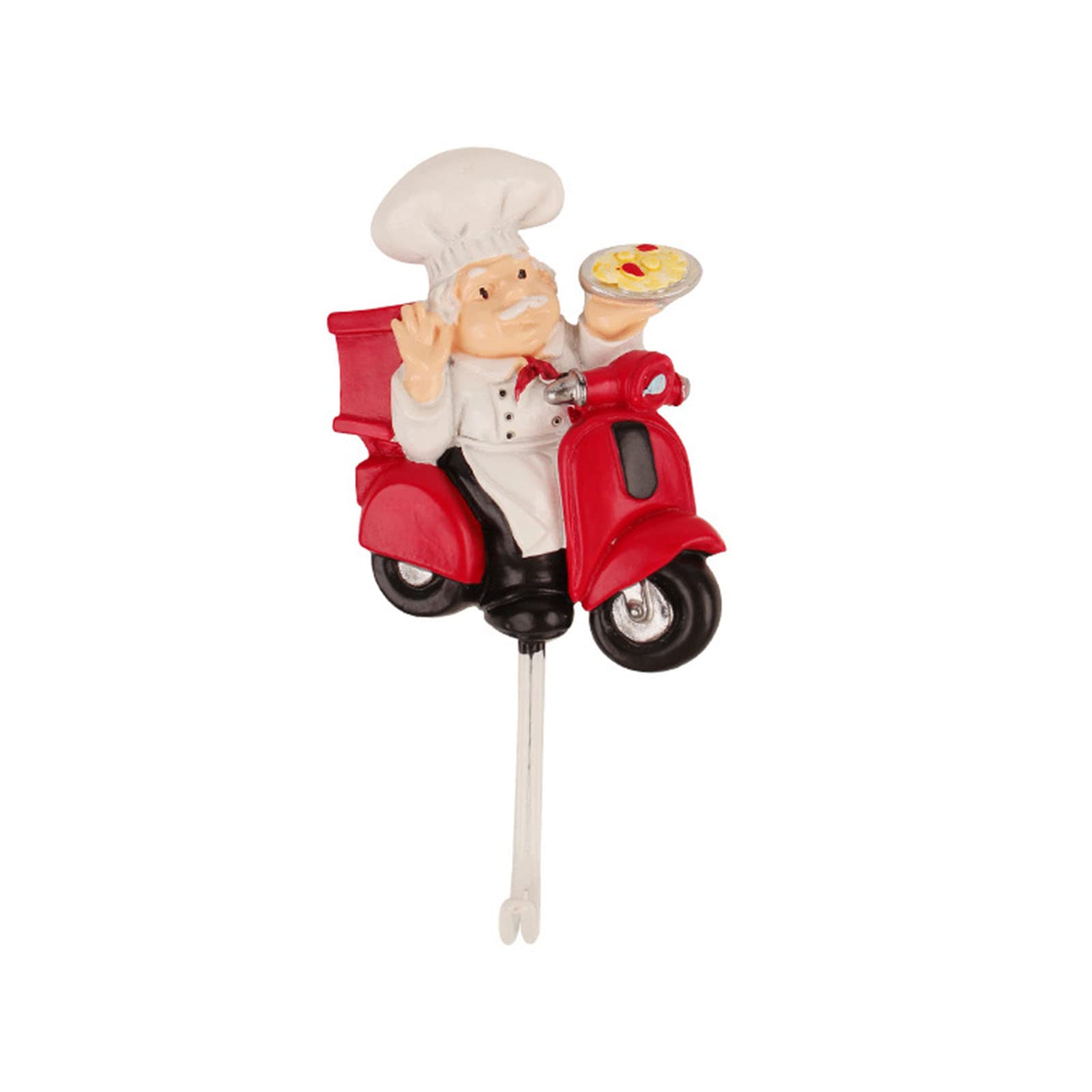 MHADBKH Wall Hanger Decorative Chef Wall Hooks Key-Coat Utilities Hook Chef Art For-Kitchen Decor Figurine Holder Hooks