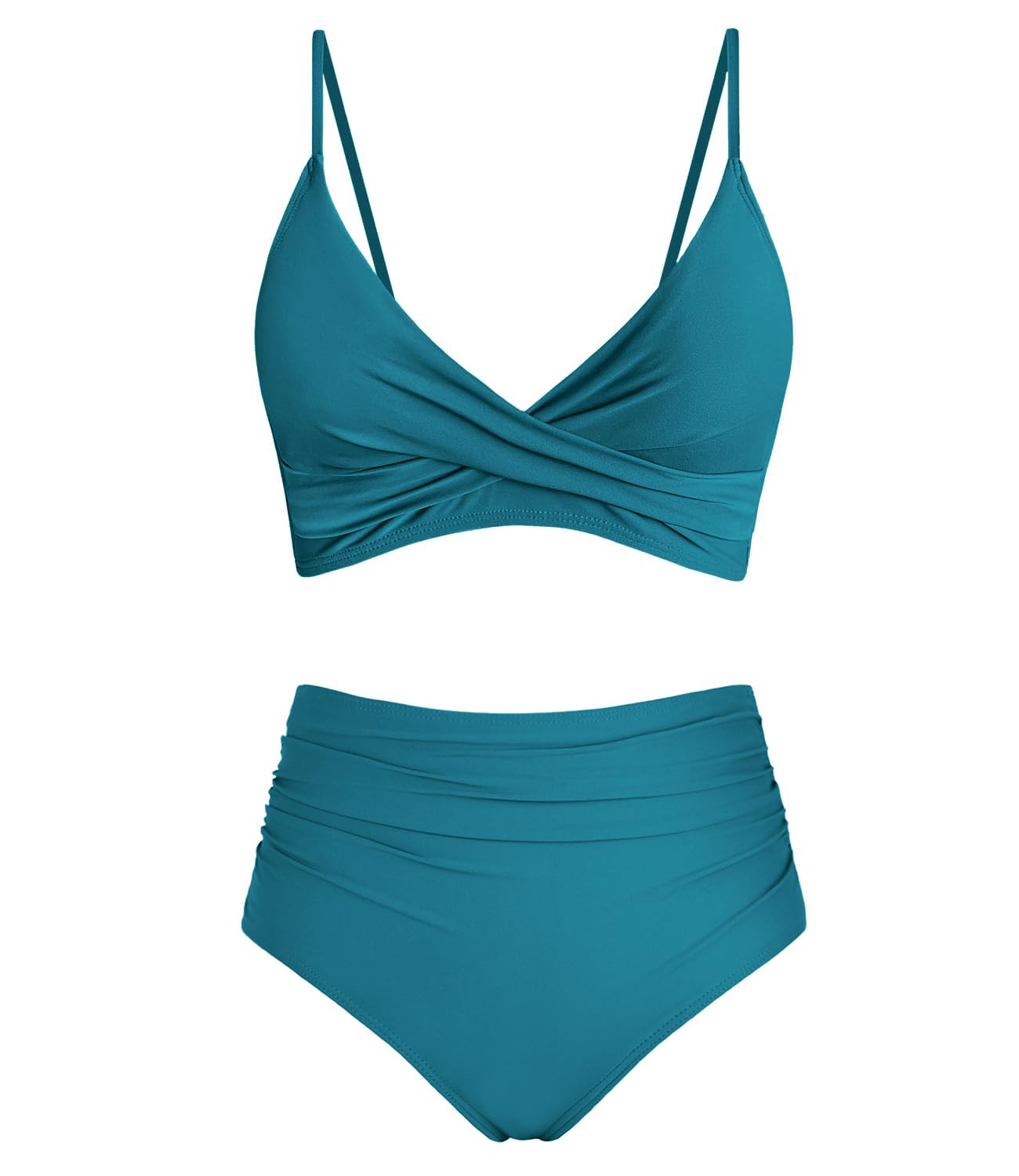 Amy Babe Women's High Waisted Bikini Sets Tummy Control Two Piece Swimsuit