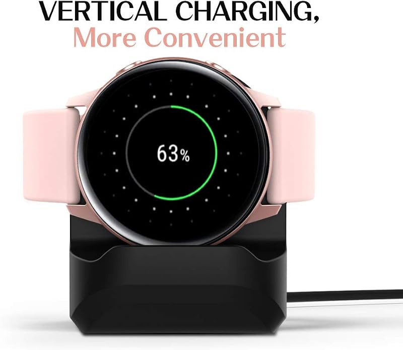 MoKo Töltőállomás Samsung Galaxy Watch 4/4 Classic/3/Active 1/2 Okosórákhoz - Hordozható Szilikon Tartó, Csúszásmentes Töltőállvány