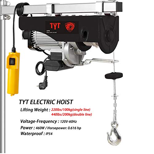 Elevador eléctrico TYT 440 LBS 110V con control remoto miniatura 2