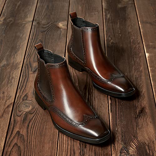 Image of Men's Chelsea Boots Mens Genuine Leather Dress Boots