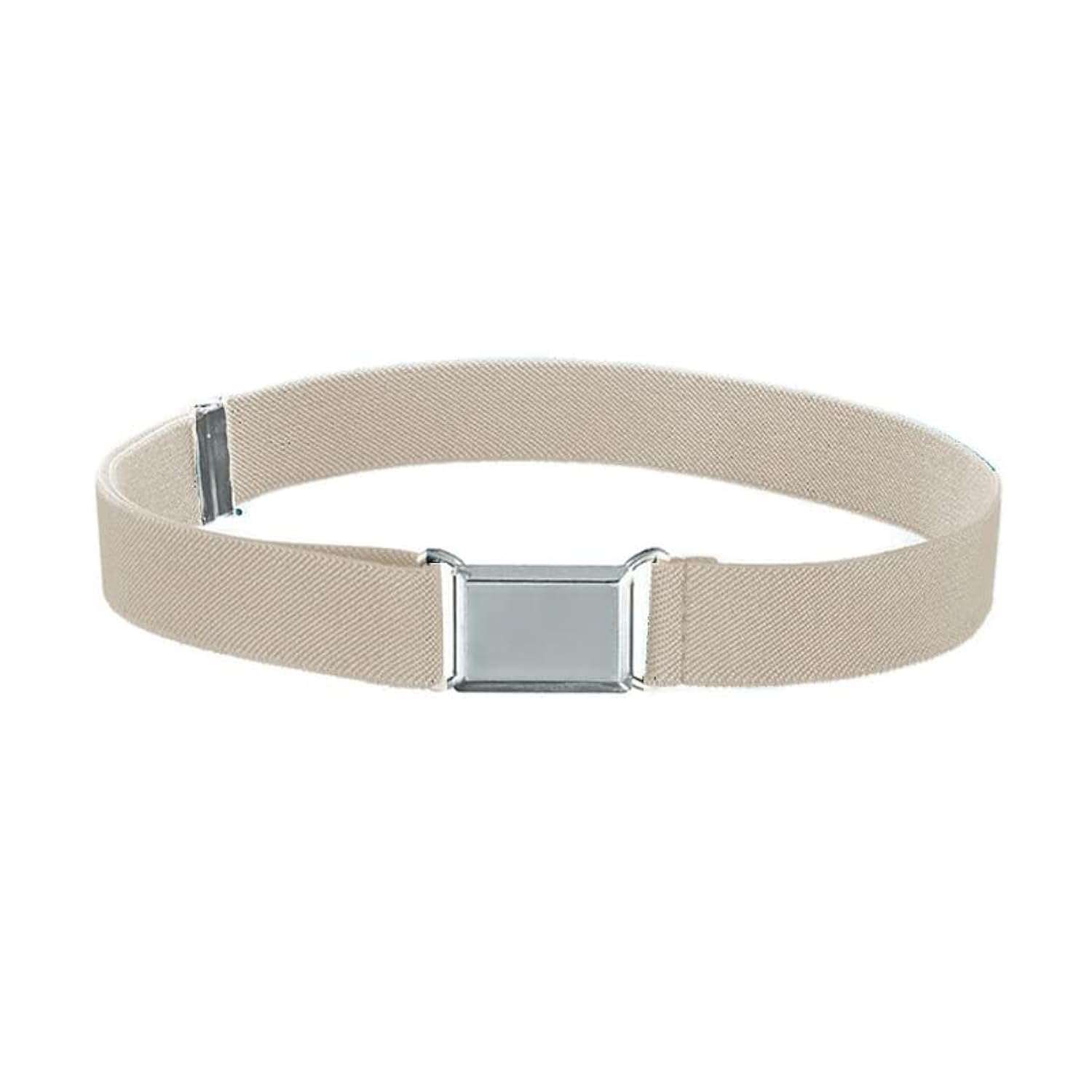 WannGe Kids Buckle Belt Kid Adjustable Elastic Belt Boy Stretch Belt for Children Boys Girls - Beige
