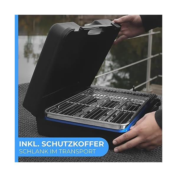 Camping Gasgrill Evergrill mit 8 Gaskartuschen (MSF-1A) & Transportkoffer | Campinggrill Gasgrill BBQ Barbeque Tischgrill Butangas Reisegrill Festival Gaskocher – Bild 7
