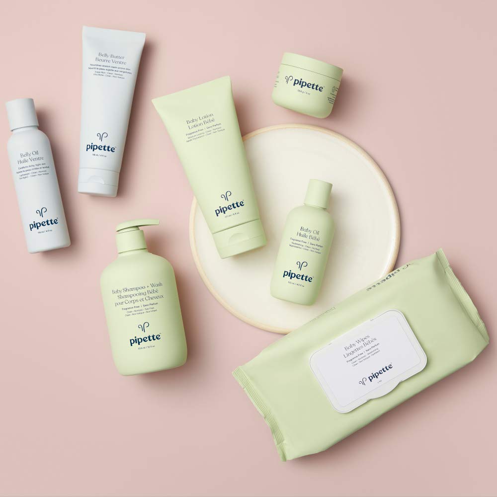 Pipette Belly Butter Stretch Mark Cream for Pregnancy, Clean