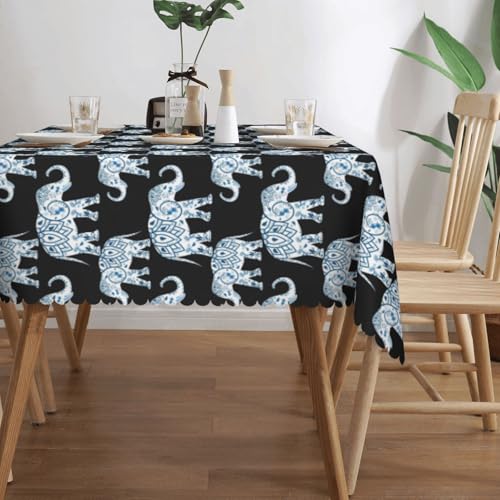 Nappe rectangulaire éléphant en tissu lavable pour protéger vos tables d'événements - 4