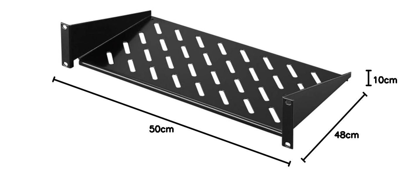 Rittal DK 5501.615 Rack Shelf Geräteboden 2HE Festeinbau T250 mm – Rack Zubehör (Rack Shelf, Black, Steel, 25 kg, 48.3 cm (19), 2U)
