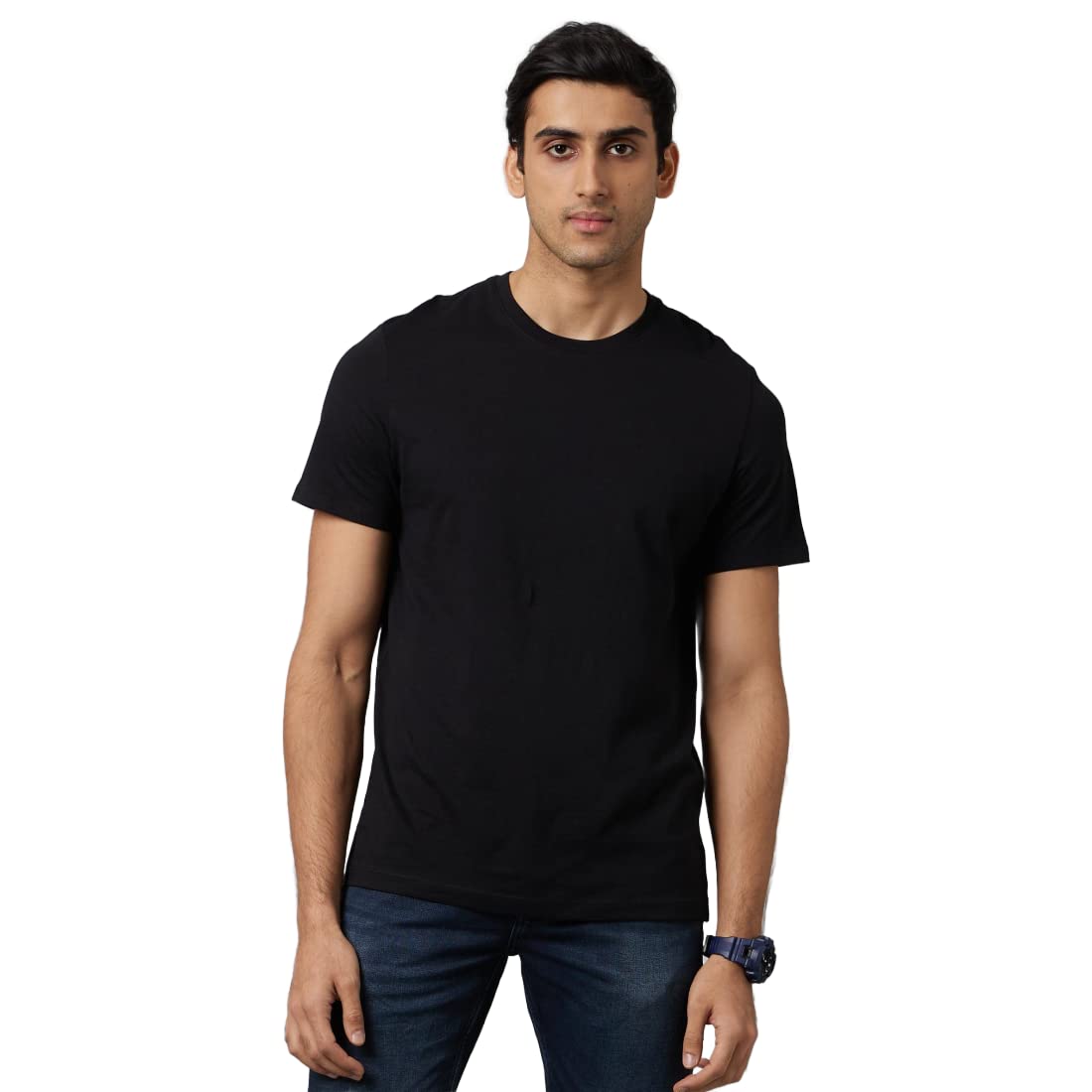 CelioMens Black Solid T-Shirt