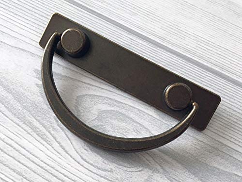 Lynnsgraceland 2 1/2" C-C Vintage Look Antique Bronze Bail Drawer Pull Drop Swing Handles Cabinet Knob Hardware 64 Mm 2.5" Centers (Bail Pull- 2.5" (64 Mm) Centers) #TOP1