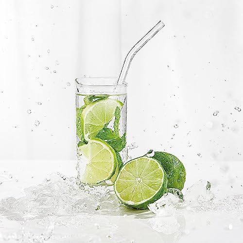 Image of KHOLAD Glass Tumbler with Airtight Bamboo Lid and Straw 1Pcs 320Ml, Glass Mugs for Straw and Direct Drinking Mouth Dual Use, Summer Travel Sipper Bottle for Cold Coffee, Cocktail (TRANSPRENT)