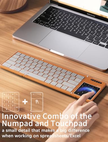 Image of Nillkin Foldable Bluetooth Keyboard, Portable Wireless Design (Orange)