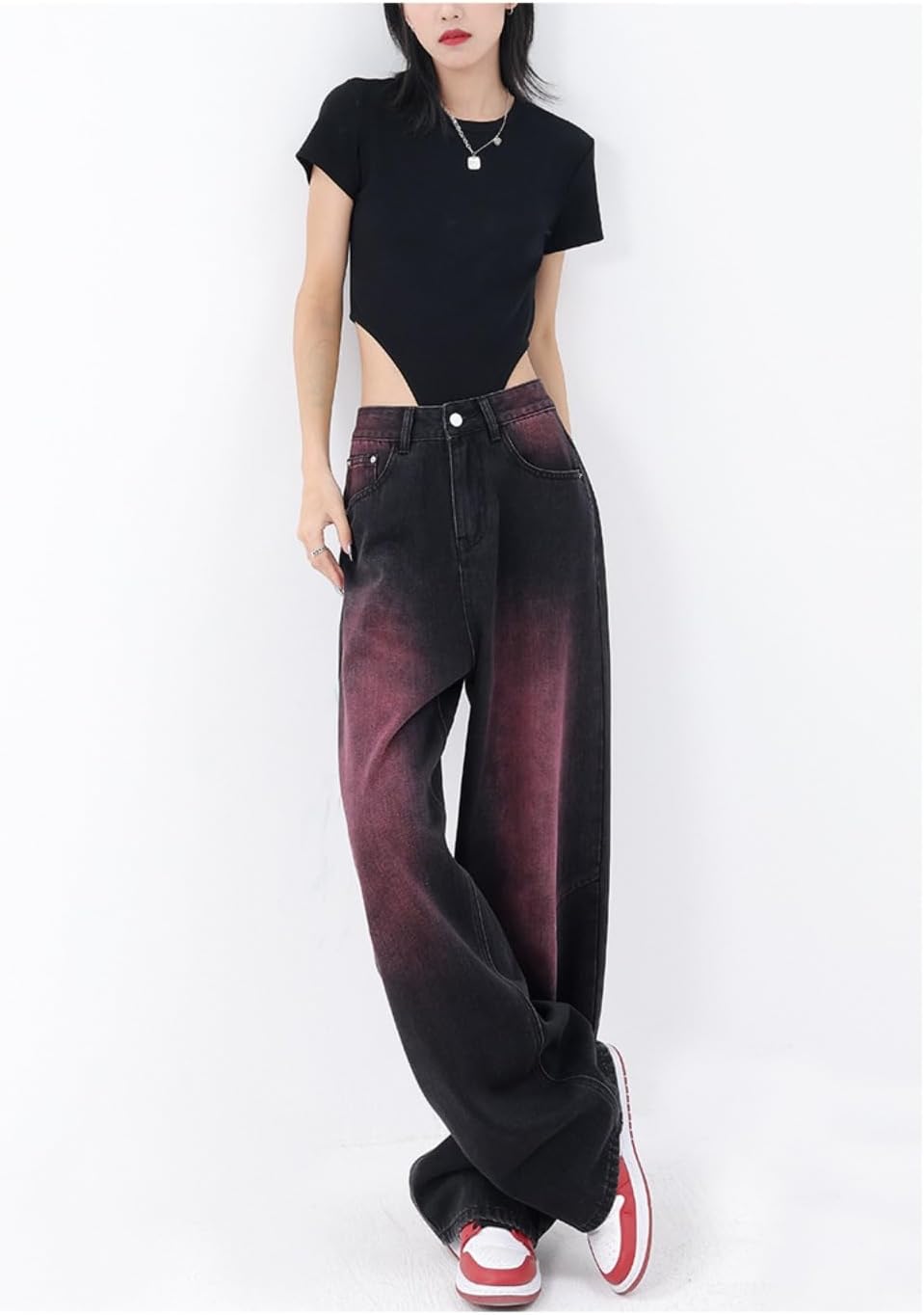 Y2K Baggy Cargo Pants Women - High-Waisted Loose Joggers with Pockets, Graffiti Denim Heavyweight Streetwear