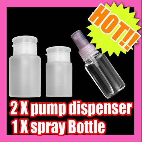 Makeup Remover Pump Dispenser & Spray Bottle 043 Beauty