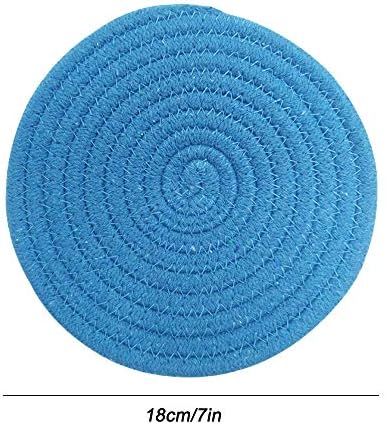 4 Pcs Cotton Thread Weave Hot Pot Holders, AIFUDA Multi-use Hot Mats Non-Slip Stylish Coasters Insulation Hot Pads Trivet for Cooking and Baking