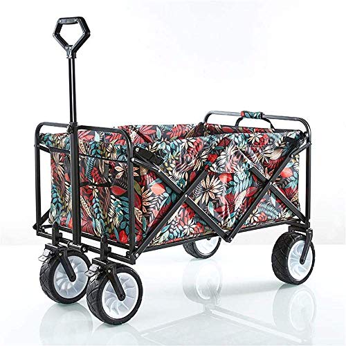 CCYENG Outdoor-Klappwagen, Gartenwagen, Faltbarer Wagen, zusammenklappbarer Wagen für Camping, Reisen, Strand, perfekt für Festivals, Camping