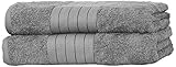 pinzon organic cotton bath towels 100% algodón egipcio Highams de lujo 2 piezas algodón egipcio Set de regalo toalla Bale 485 G/m², color plateado