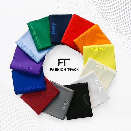 Fashion Track Navy Fabric Cotton by The Metre UK - 58 Inches / 147.5 cm Wide - 100% Cotton Fabric Plain - 60 Square - Available in 20 Colours and 5 Sizes (2 Metre, Navy) - Image 8