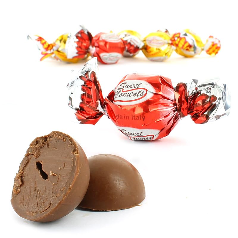 Bombones con Crema de Avellana | Bolsa de 70 Bombones (1 kg) | Chocolate con Leche Suave y Relleno Cremoso | Irresistibles y Perfectos para Compartir o Regalar