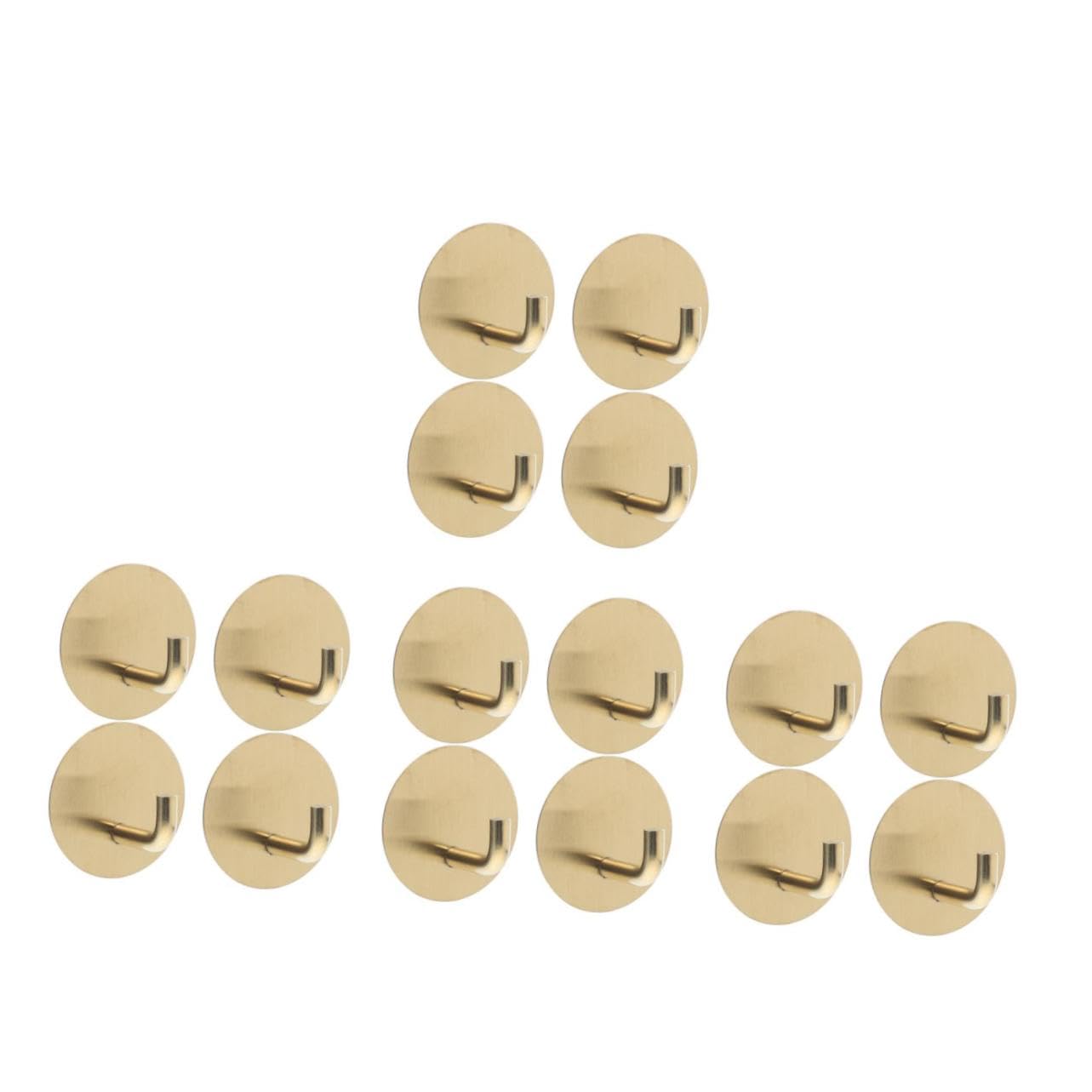 Tofficu Gancho Pegajoso Gancho Adhesivo Resistente Toalleros Para Baño Gancho Para Toallas De Baño Ganchos Para Albornoces Para Baños Acero Inoxidable Golden 4 Piezas X 4