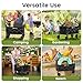 Collapsible Wagon with Wheels, 220 lbs Wagons Carts Foldable Wagon Cart with Flexible Handle, Lightweight Portable Folding Utility Grocery Shopping Cart for Grocery Sports Garden Camping
