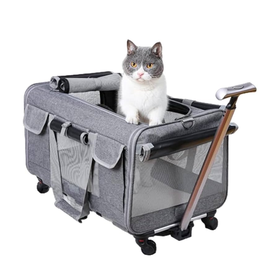 Amazon.co.jp: 猫 キャリーバッグ ペット キャリーカート 猫用