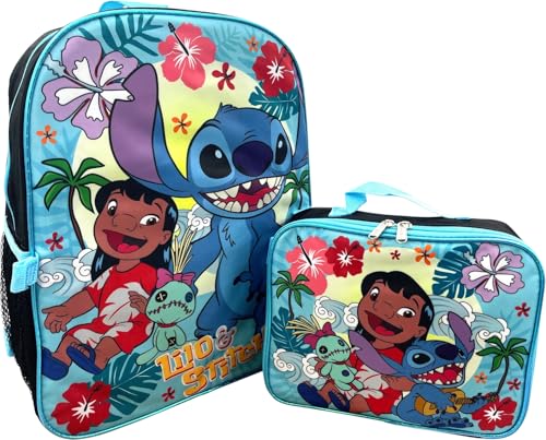 Disney Stitch 16 Inch School Backpack With Removable Lunch Box Set (Lilo & Stitch)2