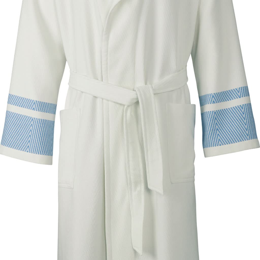 Egeria Setpreis Lynn Hamam Kapuzenmantel blau Gr. L + Pestemal Hamamtuch 341