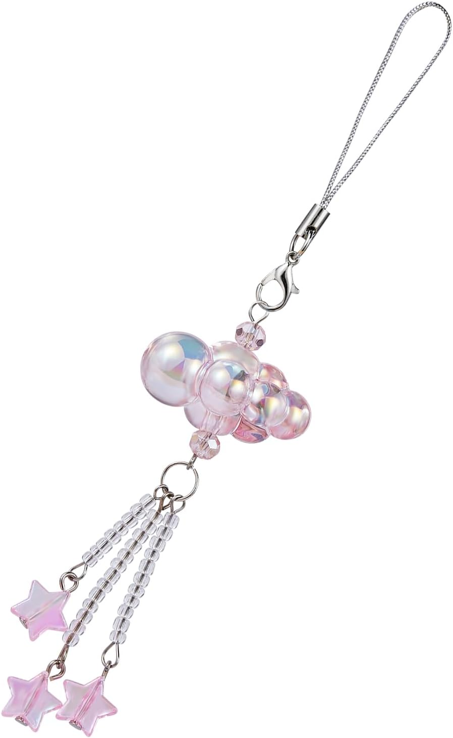 Cloud Phone Charms Cute Cell Phone Chain Strap Accessories with Star for Camera Bag Keychain Wallet Pendants Decor