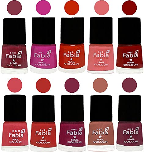 Image of ALL IN ONE (PACK OF 10), Long Lasting Glossy Nail Polish, 6 ml Each, All Vibrant Colours,02290