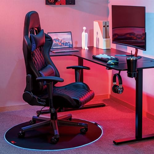 Tapis de Chaise de Jeu, rétro-éclairage RGB, NanoRS, 100cm, RS171, Schwarz – Image 4