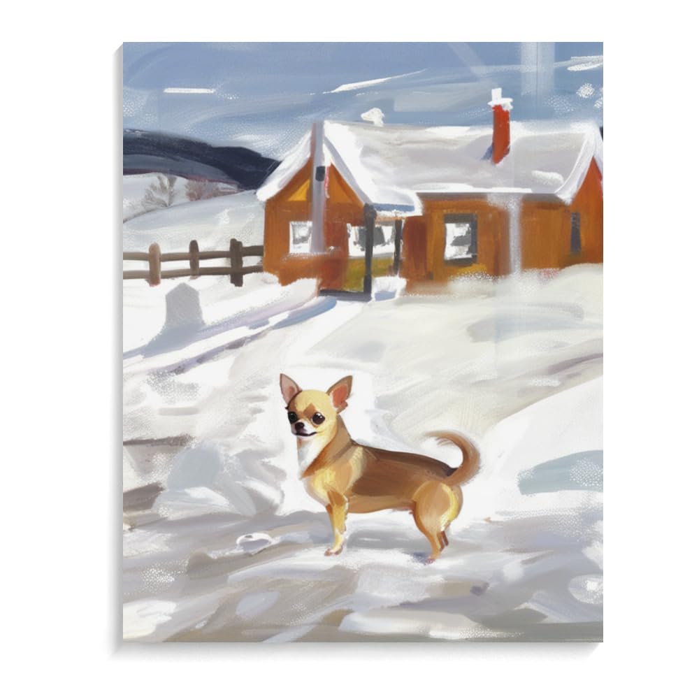 LiHEQING Ölgemälde Chihuahua-Hund, Ölgemälde, M Produktbild-Vorschau 4