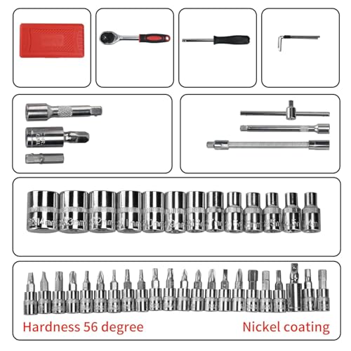 Image of Tool Kit Tool Kit for Home Use Tools Kit Spanner Set Socket Set Wrench Set Tools Set Hand Tools Bike Tool Kit Set Socket Wrench Set Spanner Set All Size Tool Kit Goti Pana Set, Box End