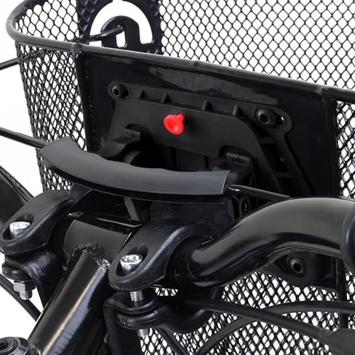 Retoo Fahrradkorb Vorne mit Lenkeradapter, Schnell klick Halterung, Fahrrad Korb mit Halterung, Lenkerkorb Fahrrad aus Feinmaschig, 24,5 x 34,5 x 25,9 cm, Vorderradkorb, Tragkraft als Einkaufskorb
