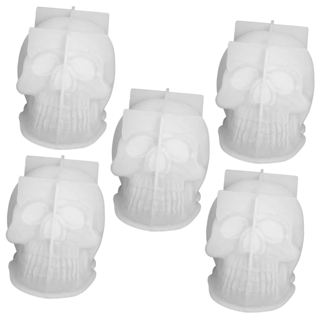 Didiseaon 5pezzi Stampo Per Candele Halloween Silicone Stampo Creativo Per Candele Profumate Fai Te Realizza Artigianato Unico e Originale Con Materiale Resistente e Durevole