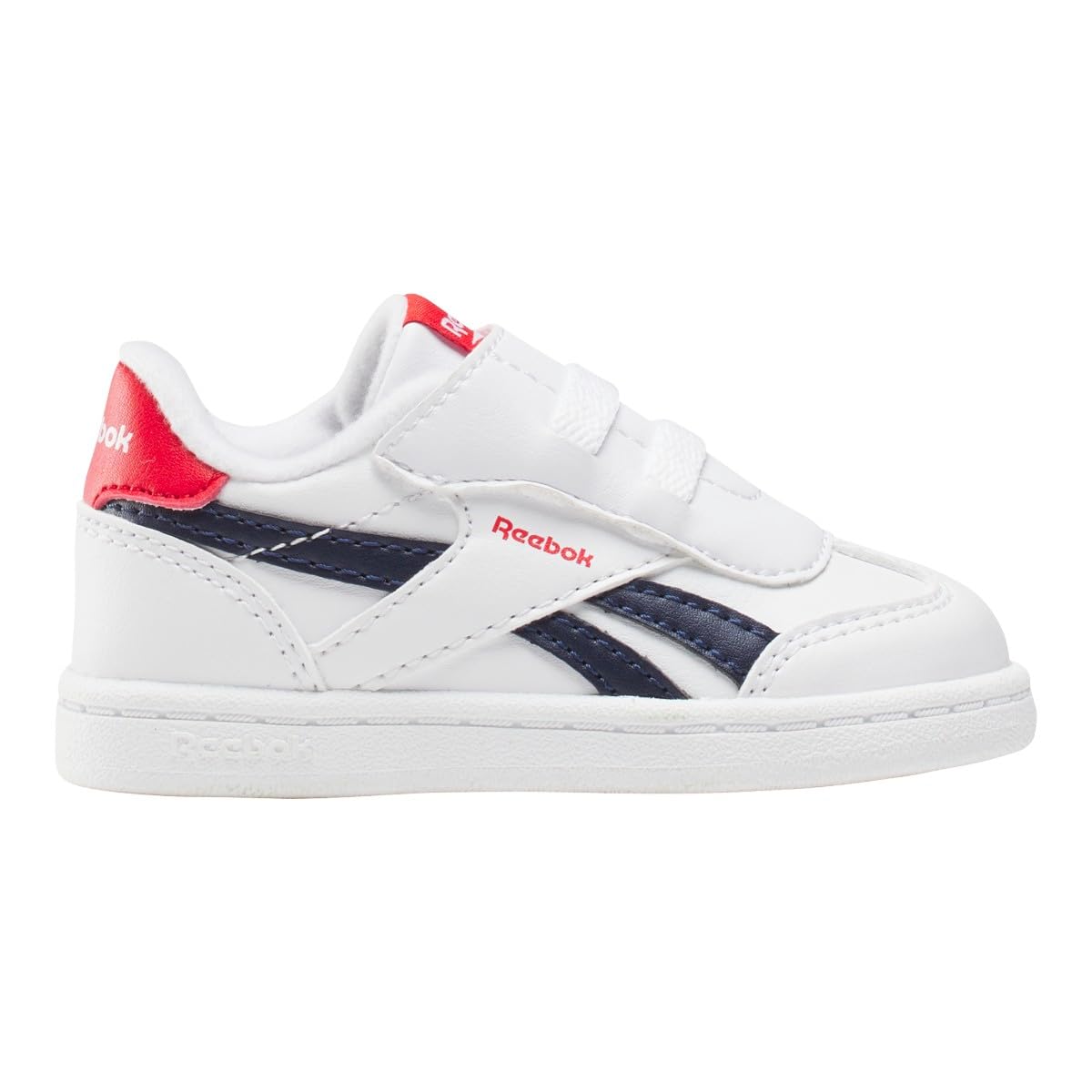 Reebok Boy's Unisex Kids Smash Edge Hook & Loop Sneaker, FTWRWHITE/VECTORNAVY/VECTORRED, 4.5 UK Child