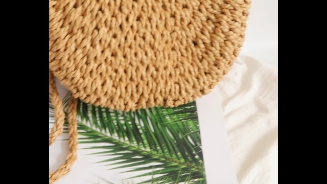 Bolso de Rattan Semi-Circular Mini para Mujer miniatura 7