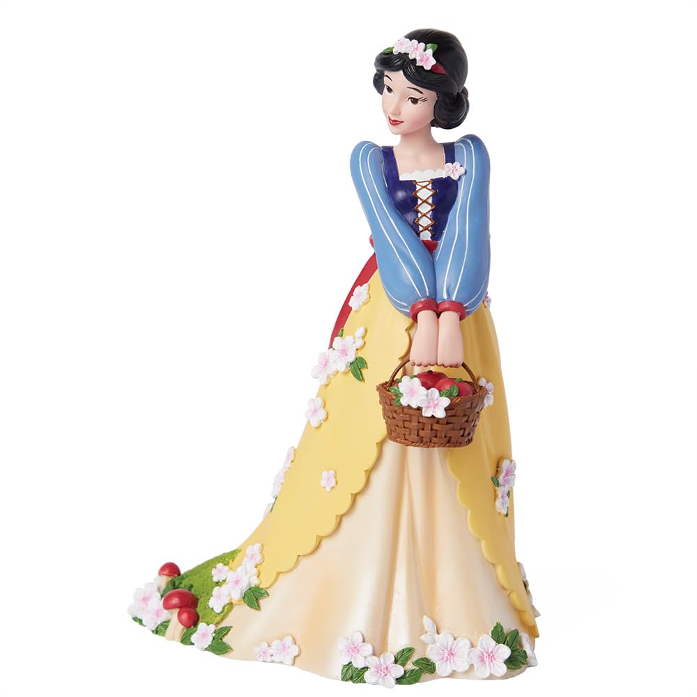Enesco Disney Showcase Królewna Śnieżka Trzymająca Kosz Jabłko Figurka Botaniczna, 20 cm, Wielokolorowa