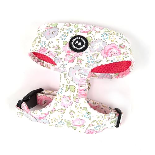 Angie and Allie Organic Cotton Dog Harness,No Pull Pet Harness with Leash D-Ring,Adjustable Soft Padded Dog Vest,Comfortable,Sustainable,Breathable and Stylish for Your Canine Companion
