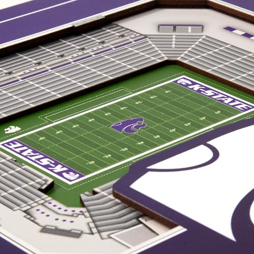 Image of YouTheFan Officially-licensed NCAA Stadium Series 3D Wall Art - multi-layer team stadium replica, detailed sports fan gift, indoor decor