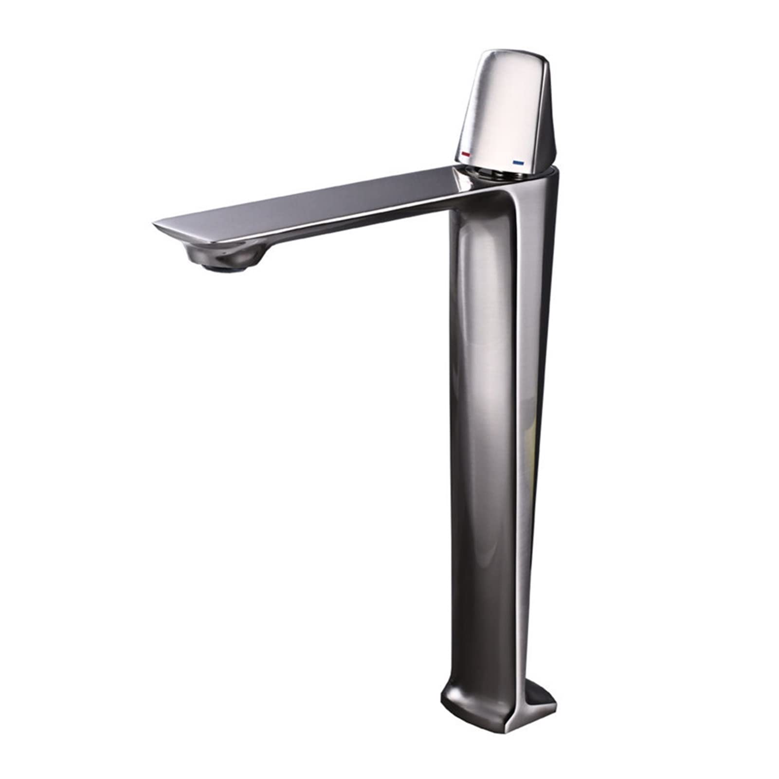 Cudtapi Nickel Tall Bathroom Faucet Basin Faucets Black Brass Faucet Hot And Cold Bathroom Sink Deck Mounted Toilet Nickel/Grey Color Mixer Water Tap(Nickel Tall)
