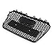 Front Bumper Grille Compatible with 2013-2016 Au*di A5 S5 B8.5 Facelift RS S-Line Honeycomb Mesh Grille Gloss Black with Ring Holder