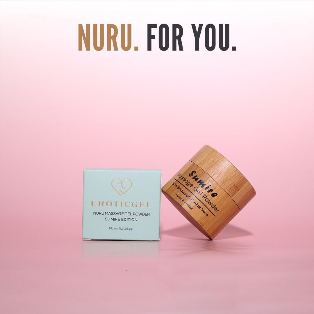 Japanese Nuru Massage Gel Powder 40g | Formulated with Natural Aloe Vera & Seaweed | Made in Japan | Paraben & Glycerine Free | Fragrance-Free | Makes 1.05 gal/ 4L | Vegan | Sumire - Image 7