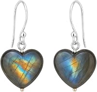 Vista 40 de Gempires Natural Heart Crystals Earring, Heart Gemstone, Energy Healing Crystals, Birthday, Gift for Her, Gemstone Jewelry Yaxaite