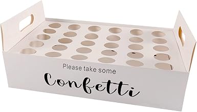 Cones Holder for Wedding Confetti Holder, Cones Tray for Wedding Party Decoration, 30 Holes, White